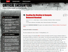 Tablet Screenshot of criticalencounters.net